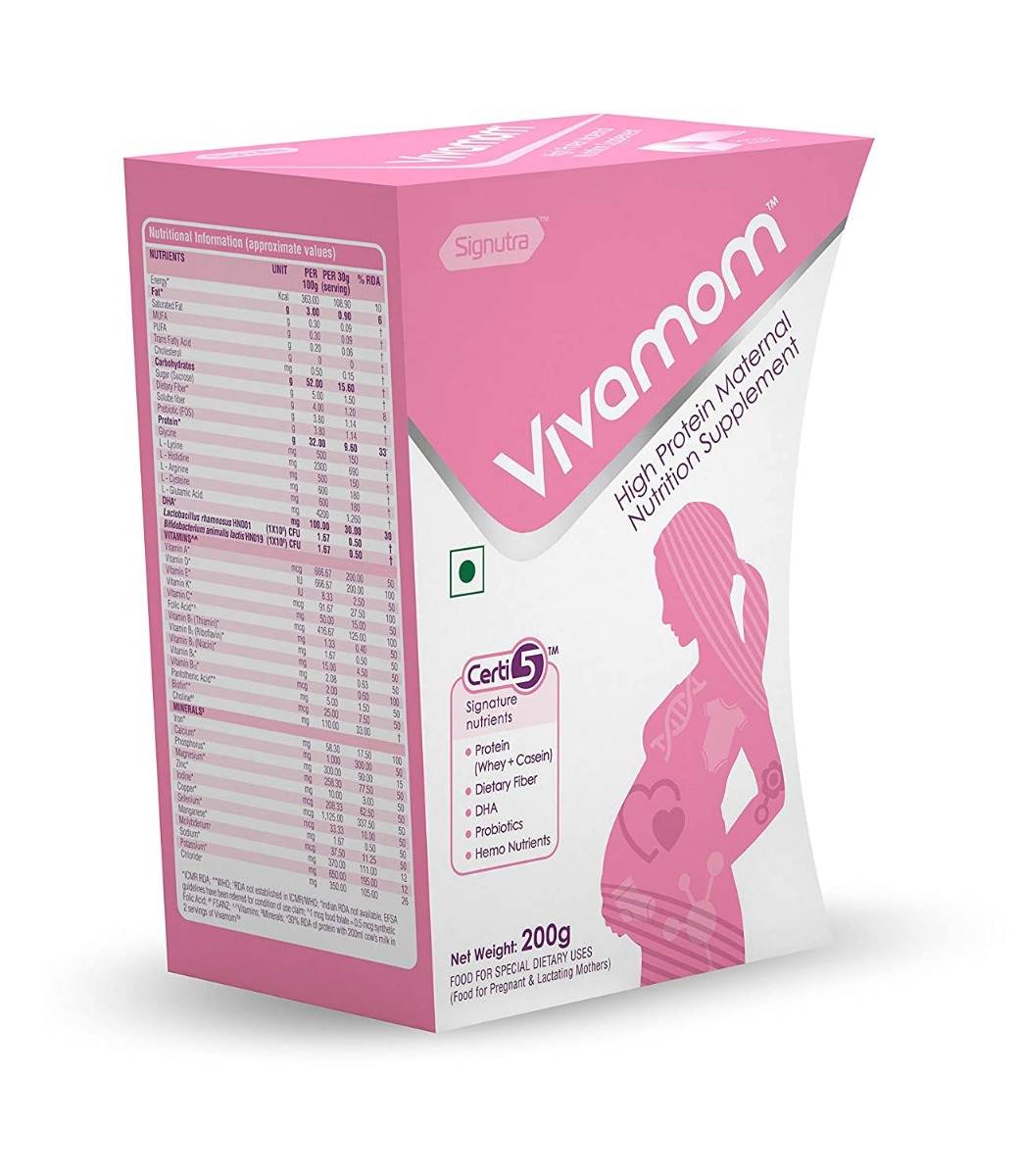 Vivamom Vanilla Flavour Powder 200 gm, Pack of 1 Vivamom Vanilla Flavour Powder 200 gm, Pack of 1