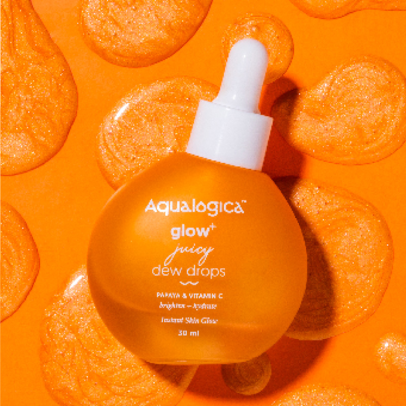 Aqualogica Glow+ Juicy Dew Drops 30 ml | Vitamin C & Papaya | Instant Skin Glow | Glossy & Dewy Skin | All Skin Type, Pack of 1 Aqualogica Glow+ Juicy Dew Drops 30 ml | Vitamin C & Papaya | Instant Skin Glow | Glossy & Dewy Skin | All Skin Type, Pack of 1