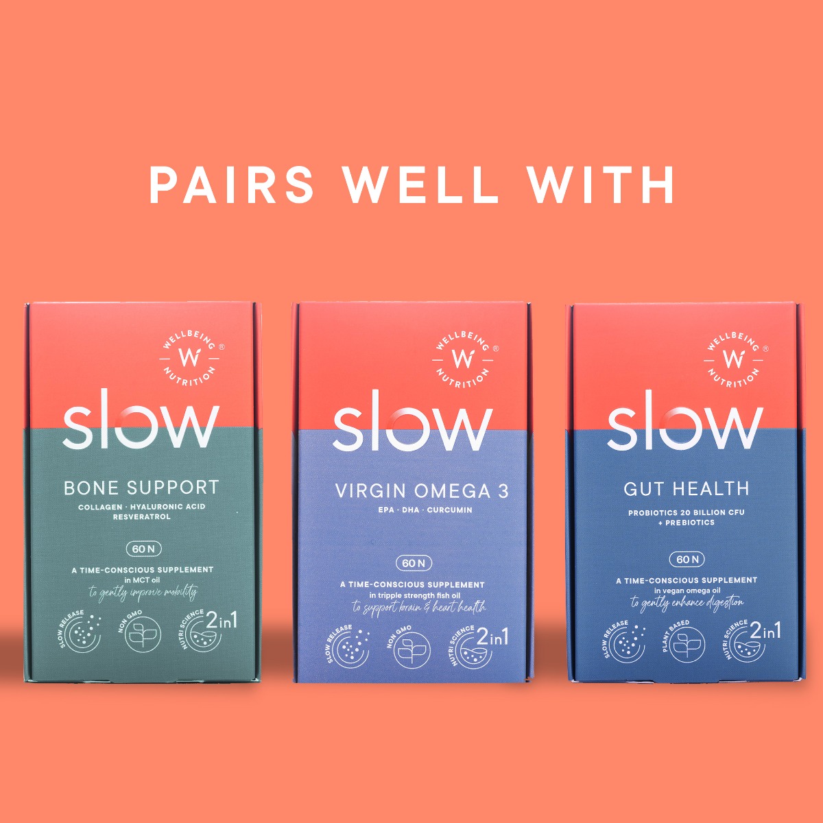 Wellbeing Nutrition Slow Multi for Her 50+, 60 Capsules, Pack of 1 Wellbeing Nutrition Slow Multi for Her 50+, 60 Capsules, Pack of 1