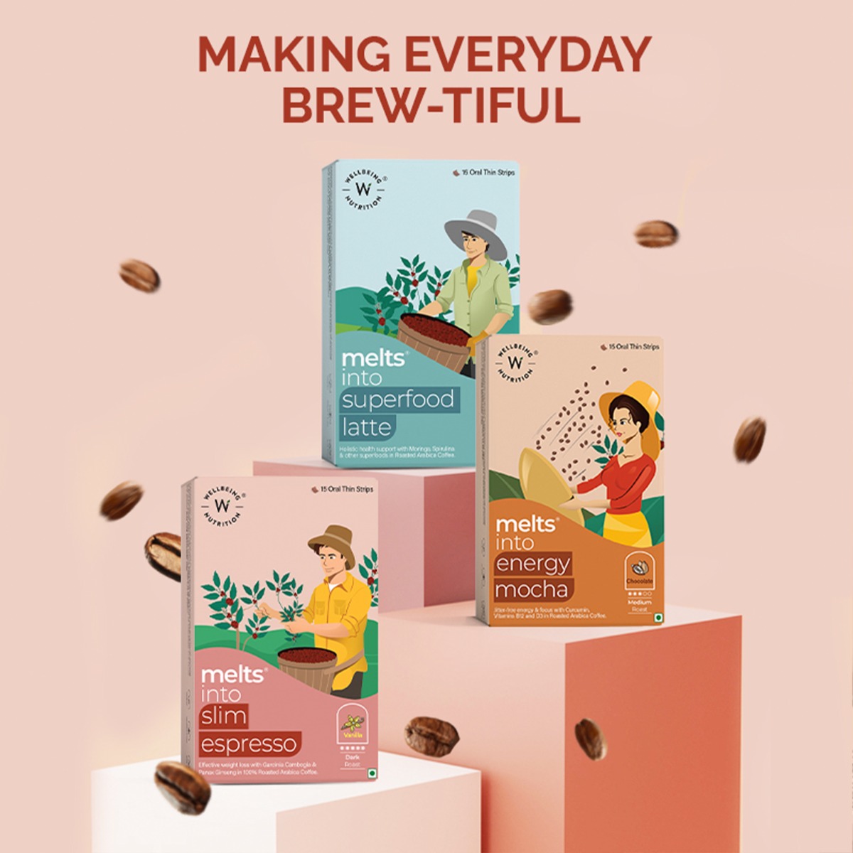 Wellbeing Nutrition Melts Into Slim Espresso Vanilla Flavour, 15 Oral Strips, Pack of 1 Wellbeing Nutrition Melts Into Slim Espresso Vanilla Flavour, 15 Oral Strips, Pack of 1