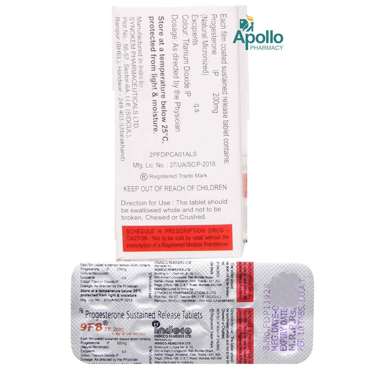 9FB SR 200 Tablet 10's, Pack of 10 TABLETS 9FB SR 200 Tablet 10's, Pack of 10 TABLETS