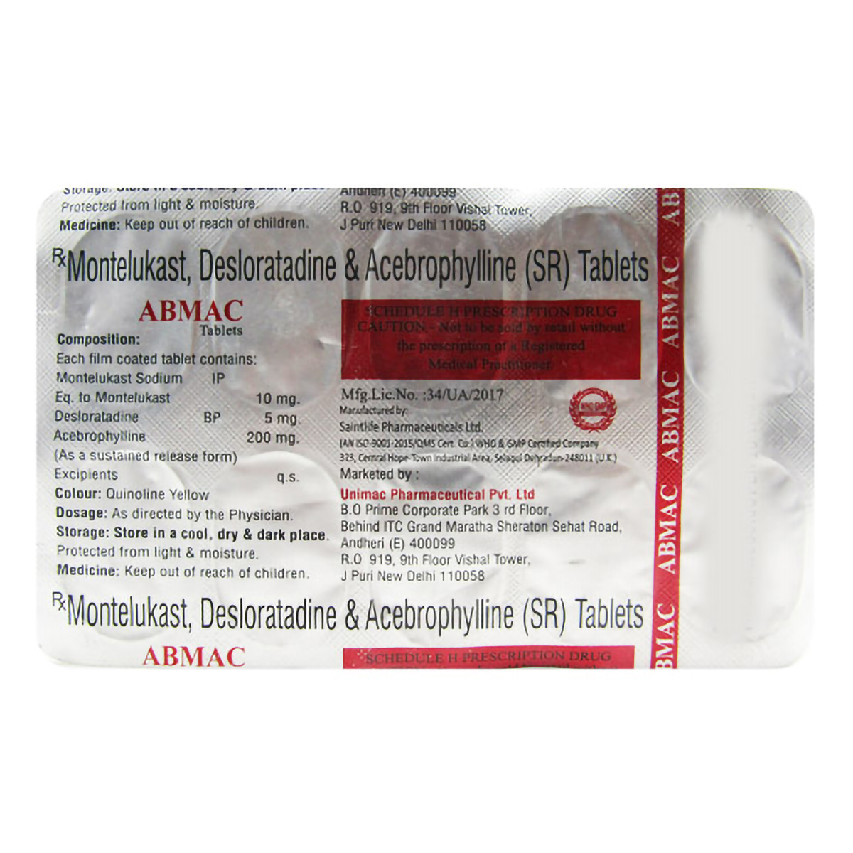 Abmac Tablet 10's, Pack of 10 TABLETS Abmac Tablet 10's, Pack of 10 TABLETS