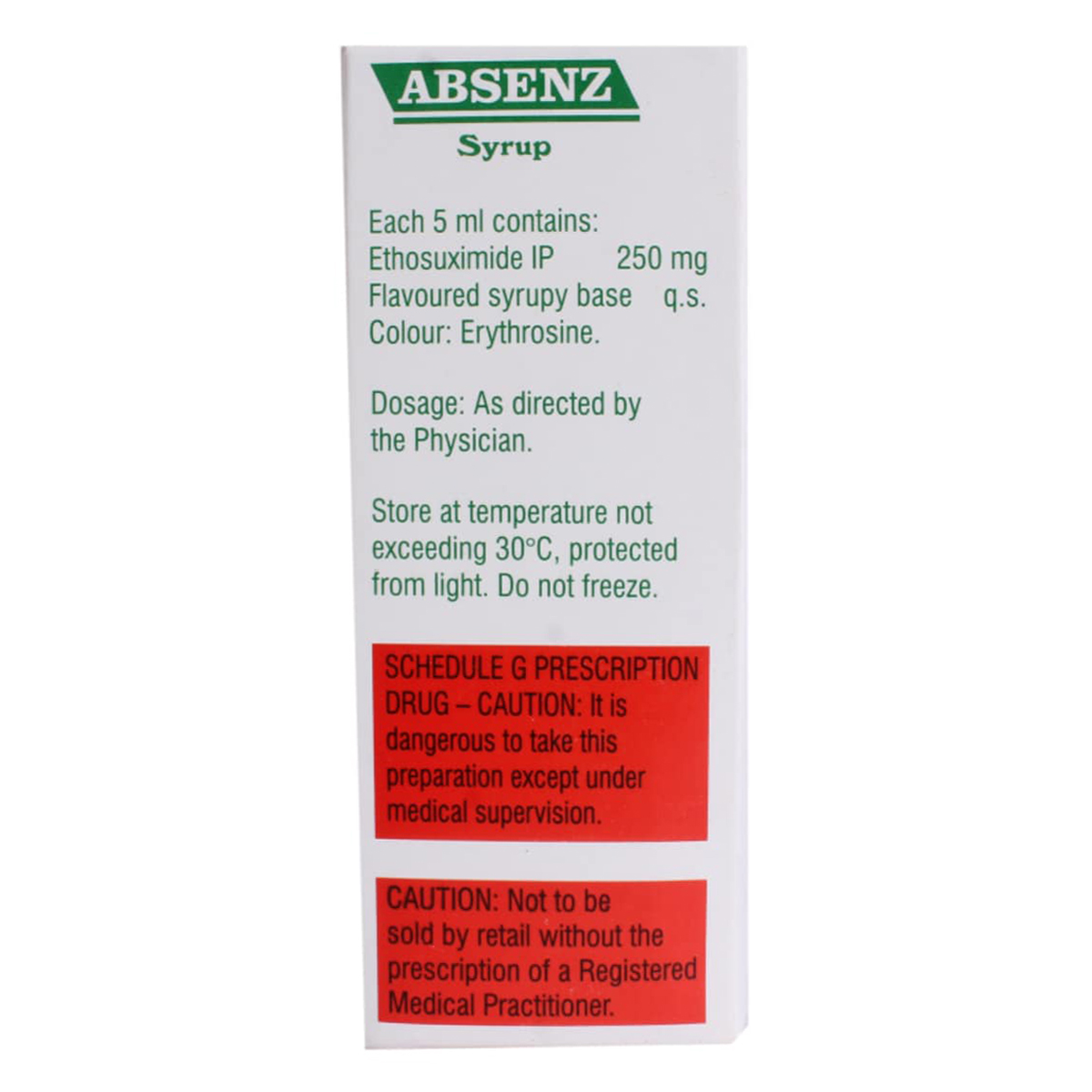 Absenz Syrup 100 ml, Pack of 1 Syrup Absenz Syrup 100 ml, Pack of 1 Syrup