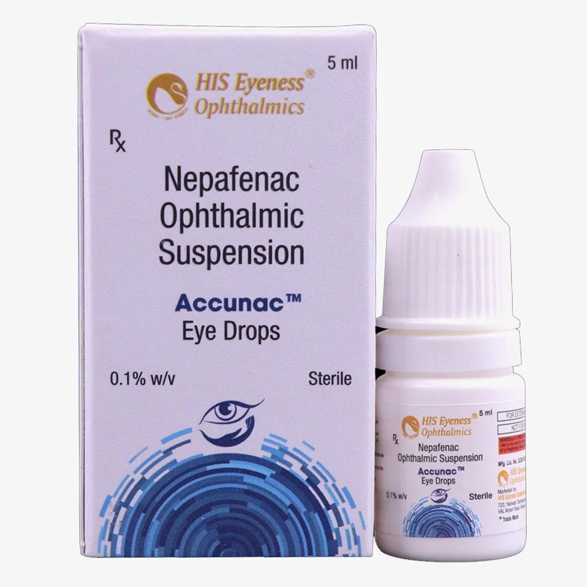 Accunac 0.1% Eye Drop 5 ml, Pack of 1 EYE DROP Accunac 0.1% Eye Drop 5 ml, Pack of 1 EYE DROP