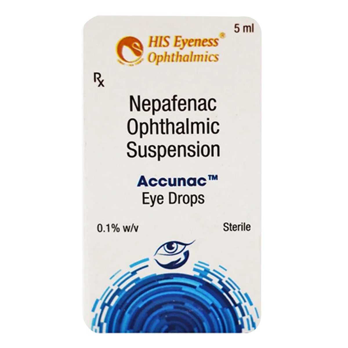 Accunac 0.1% Eye Drop 5 ml, Pack of 1 EYE DROP Accunac 0.1% Eye Drop 5 ml, Pack of 1 EYE DROP
