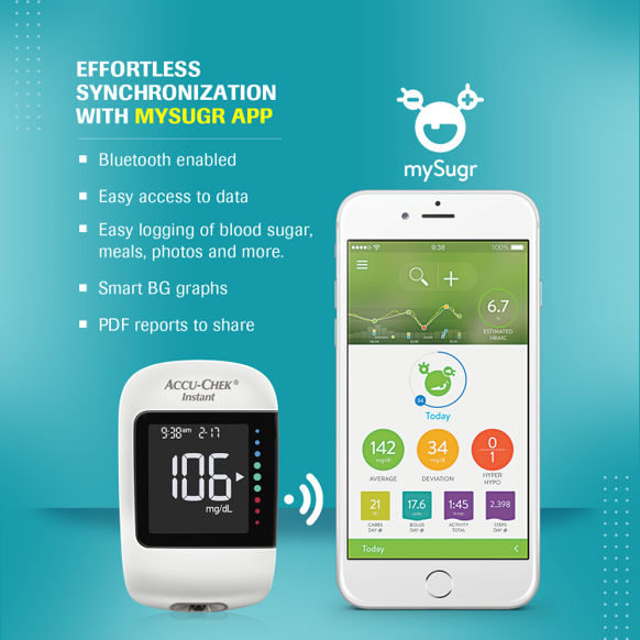 Accu-Chek Instant Wireless Blood Glucose Monitoring System With 10 Free Test Strips, 1 Kit, Pack of 1 Accu-Chek Instant Wireless Blood Glucose Monitoring System With 10 Free Test Strips, 1 Kit, Pack of 1