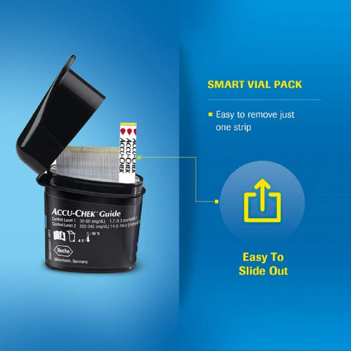 Accu-Chek Guide Blood Glucose Test Strips, 50 Count, Pack of 1 Accu-Chek Guide Blood Glucose Test Strips, 50 Count, Pack of 1