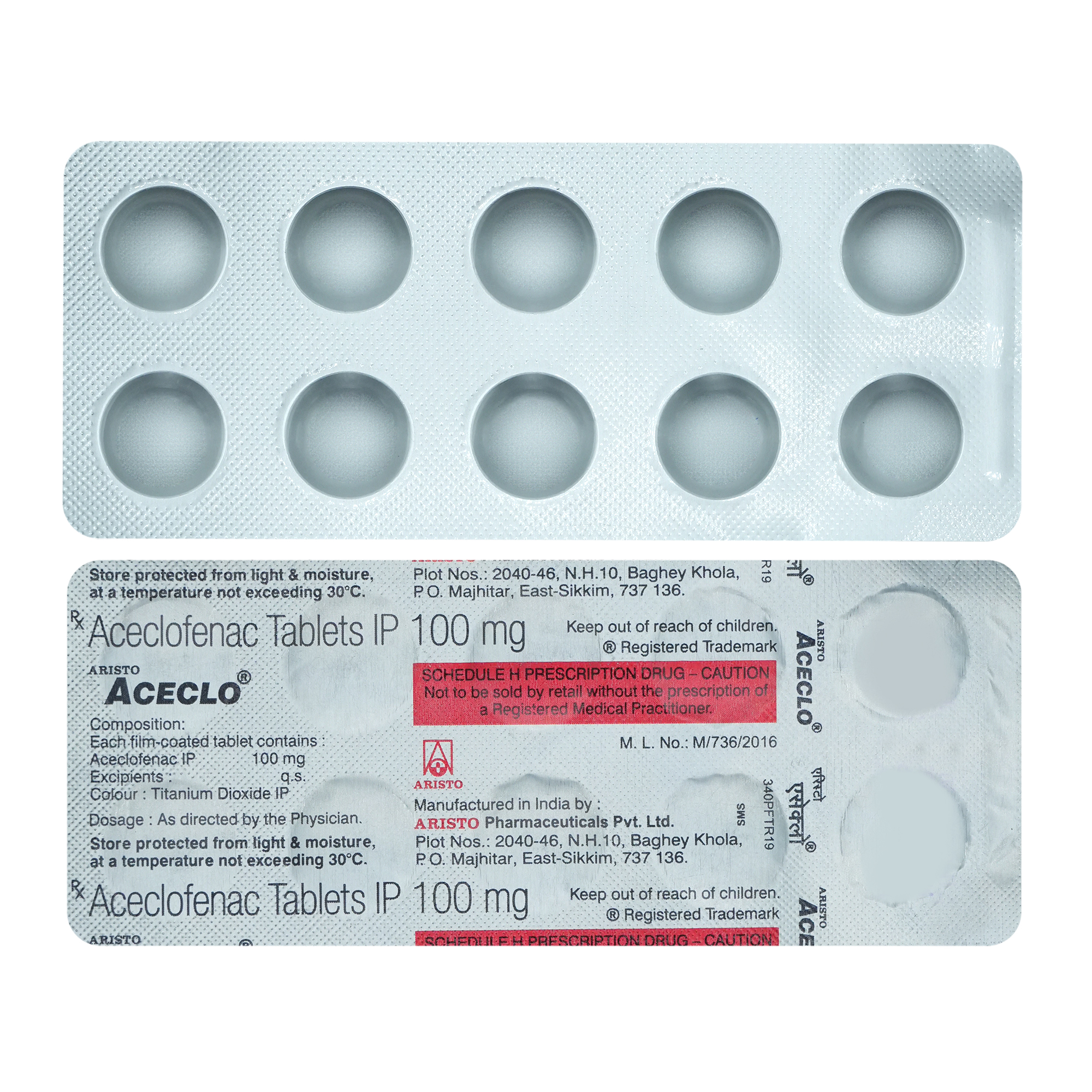 Aceclo Tablet 10's, Pack of 10 TABLETS Aceclo Tablet 10's, Pack of 10 TABLETS