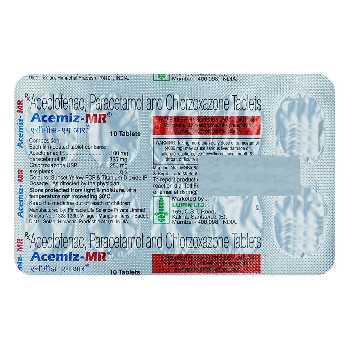 Buy Acemiz-MR Tablet 10's Online