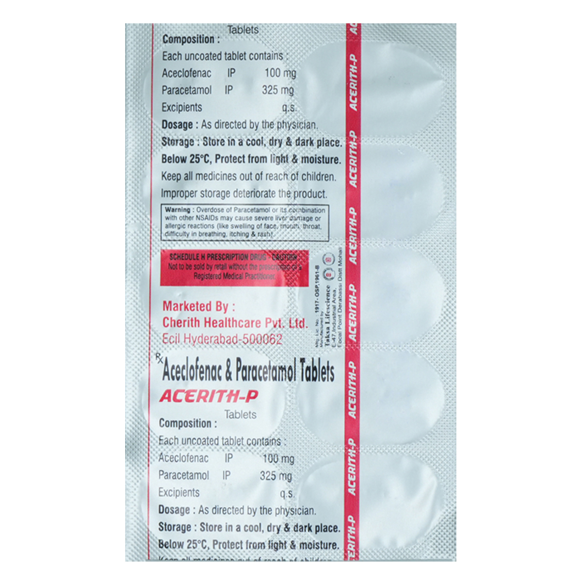 Acerith-P Tablet 10's, Pack of 10 TABLETS Acerith-P Tablet 10's, Pack of 10 TABLETS