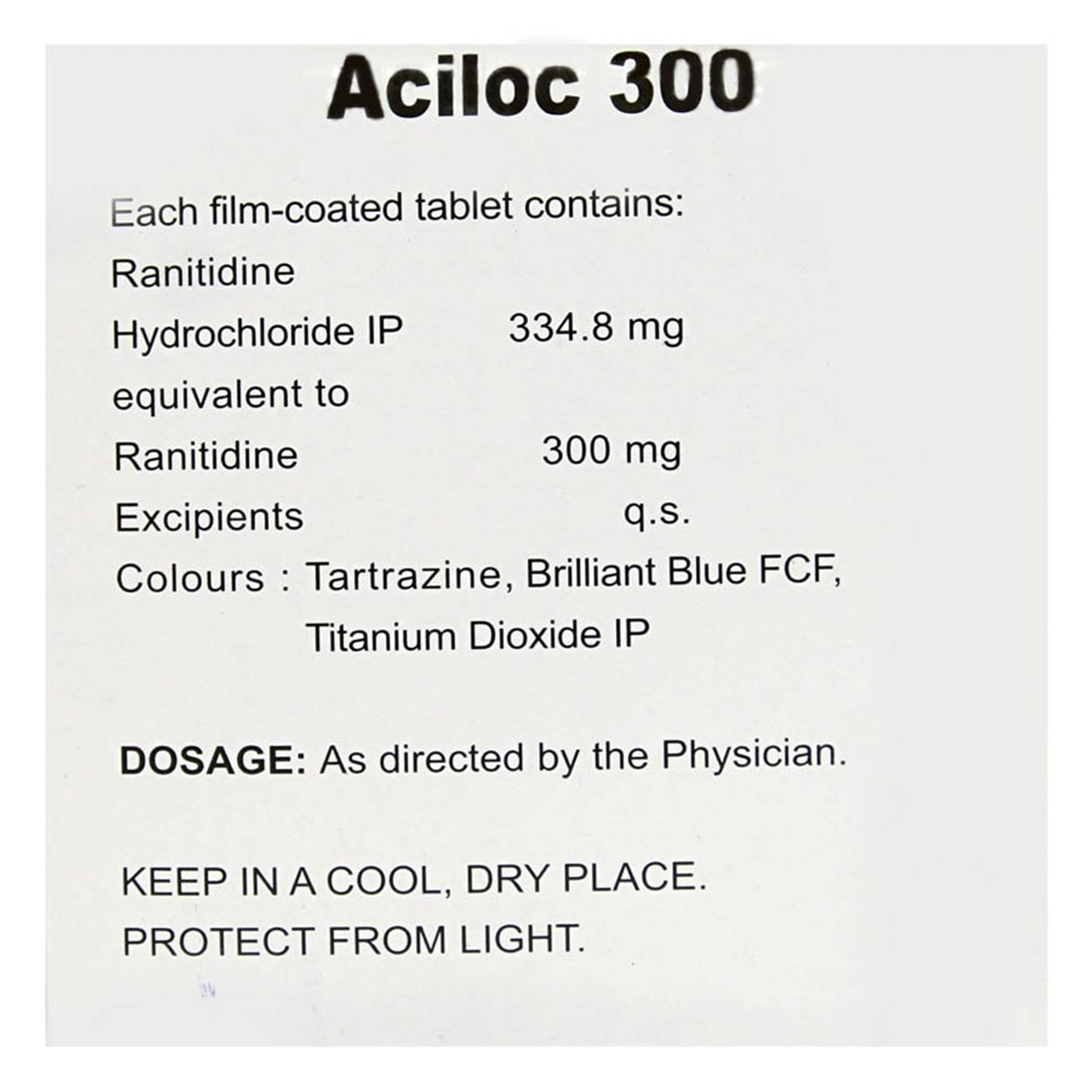 Aciloc 300 Tablet 20's, Pack of 20 TABLETS Aciloc 300 Tablet 20's, Pack of 20 TABLETS