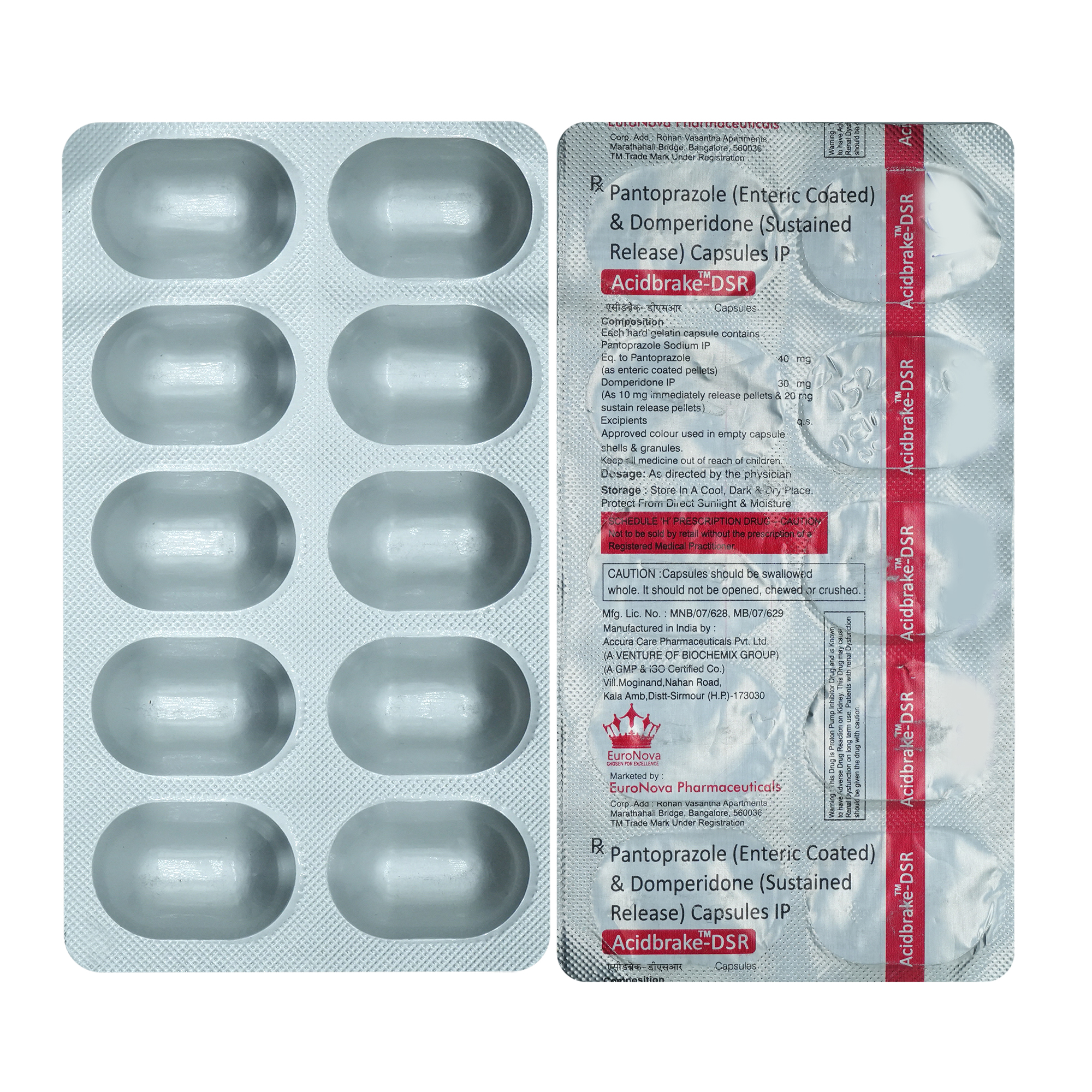 Acidbrake-DSR Capsule 10's, Pack of 10 CapsuleS Acidbrake-DSR Capsule 10's, Pack of 10 CapsuleS