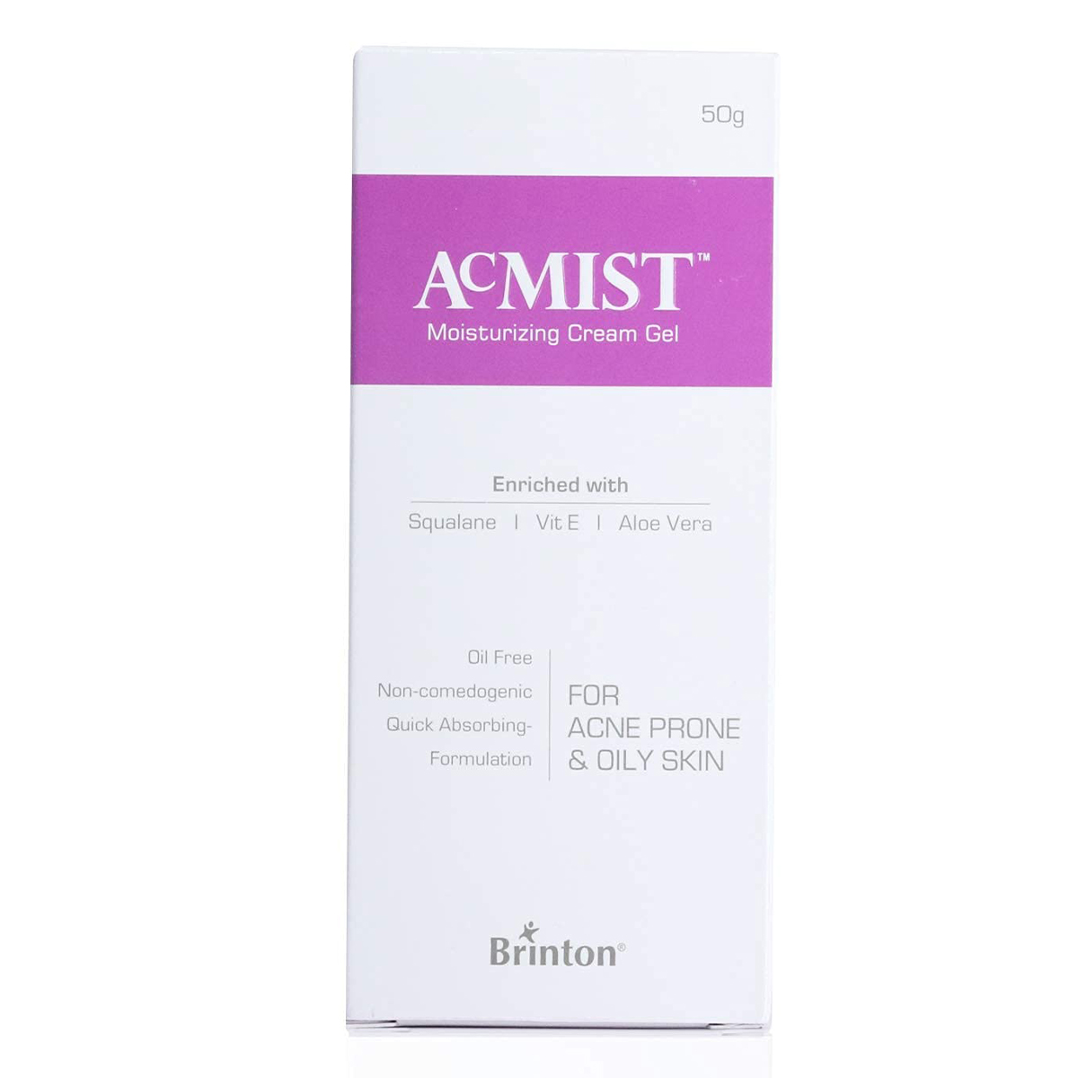 Acmist Moisturizing Cream Gel 50 gm | Enriched With Squalane, Vitamin E & Aloe Vera | Oil Free, Quick Absorbing & Lightweight Formula | For Acne Prone & Oily Skin, Pack of 1 Acmist Moisturizing Cream Gel 50 gm | Enriched With Squalane, Vitamin E & Aloe Vera | Oil Free, Quick Absorbing & Lightweight Formula | For Acne Prone & Oily Skin, Pack of 1