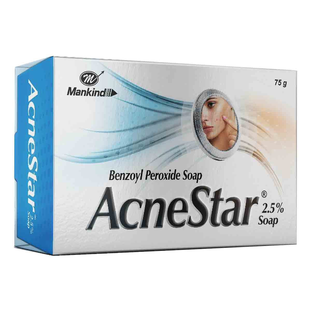 Acnestar Soap 75 gm | Benzoyl Peroxide | For Acne Treatment, Pack of 1 Acnestar Soap 75 gm | Benzoyl Peroxide | For Acne Treatment, Pack of 1