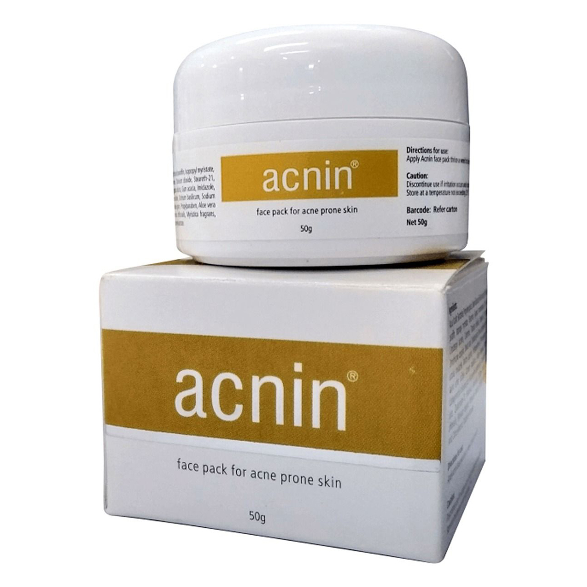 Acnin Face Pack 50 gm | Controls Oil, Acne & Pimple | Tightens Pore | For Acne Prone Skin, Pack of 1 Acnin Face Pack 50 gm | Controls Oil, Acne & Pimple | Tightens Pore | For Acne Prone Skin, Pack of 1