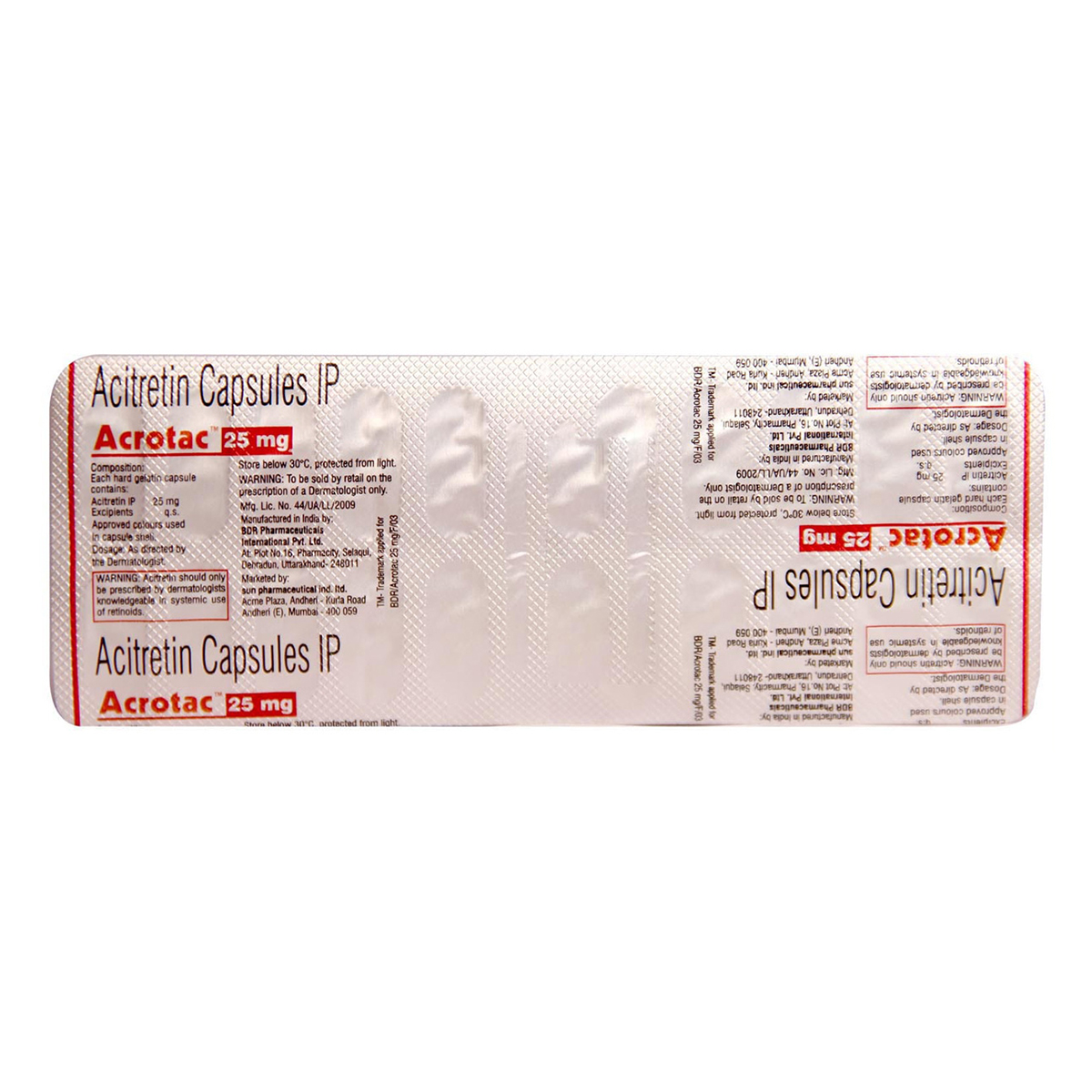 Acrotac 25 mg Capsule 20's, Pack of 20 CAPSULES Acrotac 25 mg Capsule 20's, Pack of 20 CAPSULES