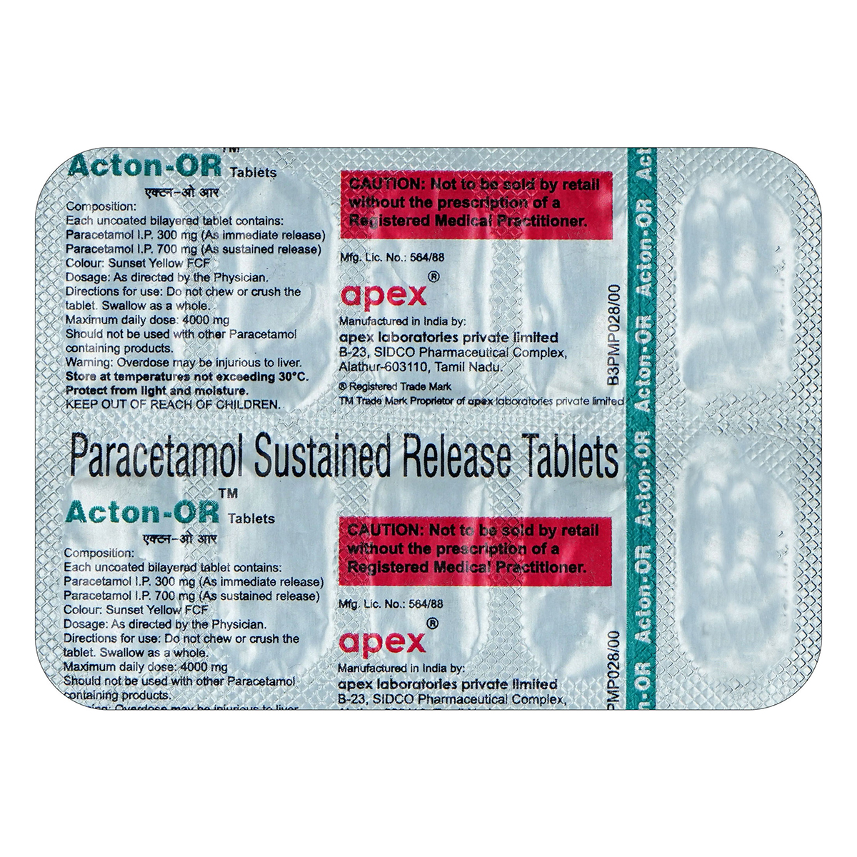 Acton-OR Tablet 10's, Pack of 10 TABLETS Acton-OR Tablet 10's, Pack of 10 TABLETS