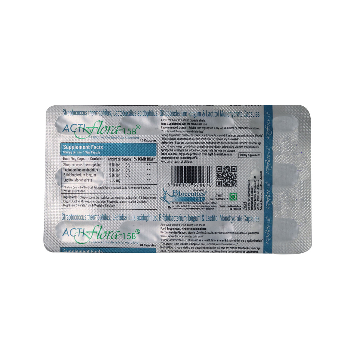 Actiflora 15B Capsule 10's, Pack of 10 Actiflora 15B Capsule 10's, Pack of 10