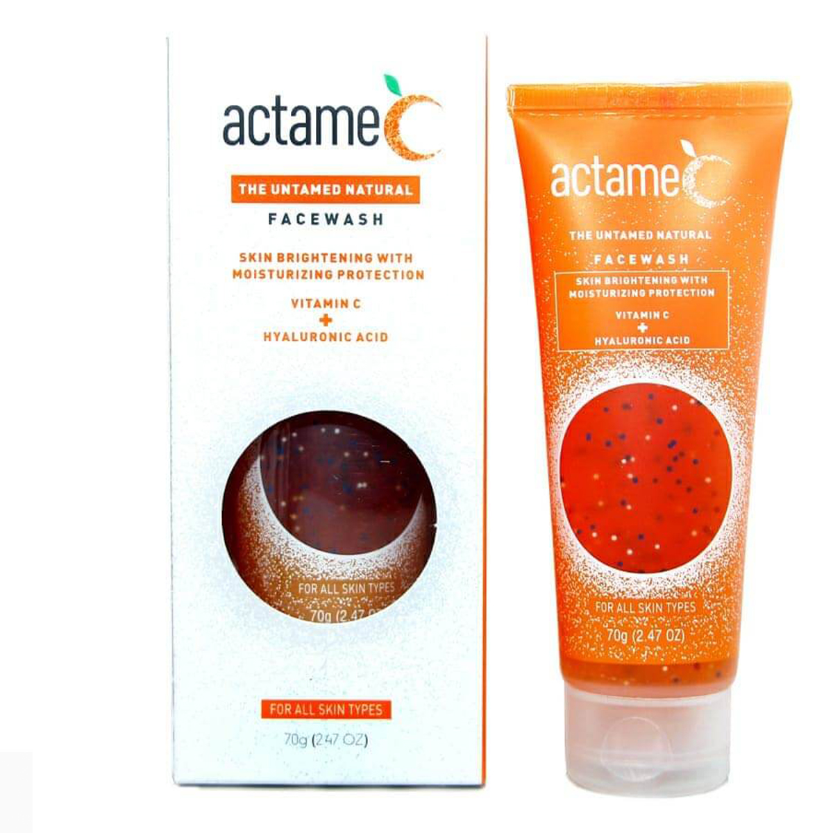 Actame C Face Wash 70 gm | Vitamin C & Hyaluronic Acid | Skin Brightening Face Wash | For All Skin Type, Pack of 1 Actame C Face Wash 70 gm | Vitamin C & Hyaluronic Acid | Skin Brightening Face Wash | For All Skin Type, Pack of 1