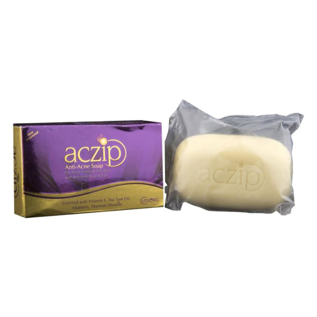 Aczip Soap 75 gm | Vitamin E, Allantoin, Tea Tree Oil & Titanium dioxide | Fight Acne, Blemishes , Blackhead | Anti Microbial Action | For Acne Prone & Oily Skin, Pack of 1 Aczip Soap 75 gm | Vitamin E, Allantoin, Tea Tree Oil & Titanium dioxide | Fight Acne, Blemishes , Blackhead | Anti Microbial Action | For Acne Prone & Oily Skin, Pack of 1