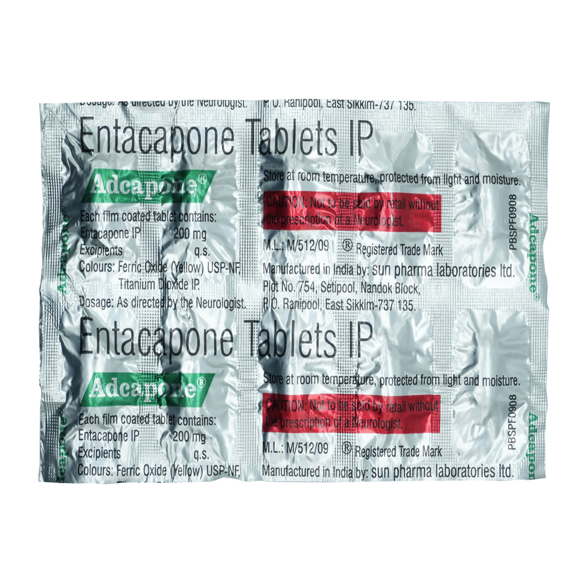 Buy Adcapone Tablet 10's Online