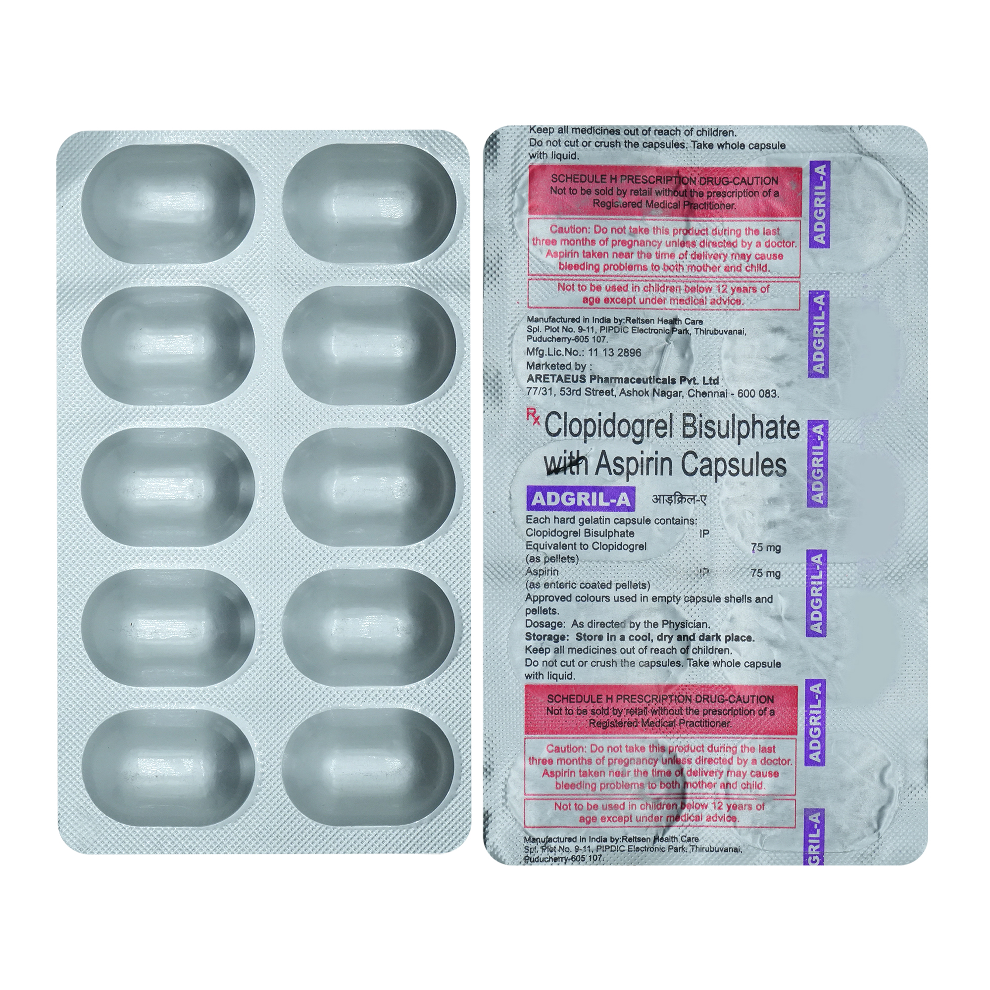 Adgril A Tablet 10's, Pack of 10 TabletS Adgril A Tablet 10's, Pack of 10 TabletS