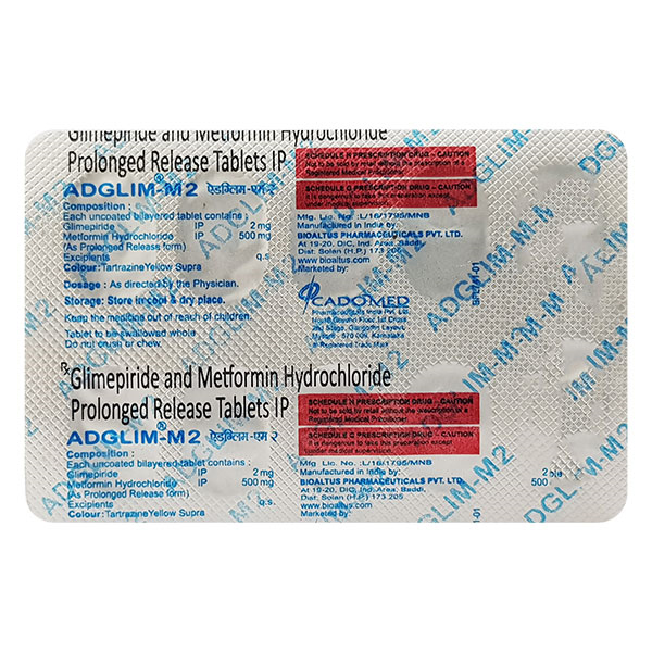 Adglim M 2 Tablet 10's, Pack of 10 TabletS Adglim M 2 Tablet 10's, Pack of 10 TabletS