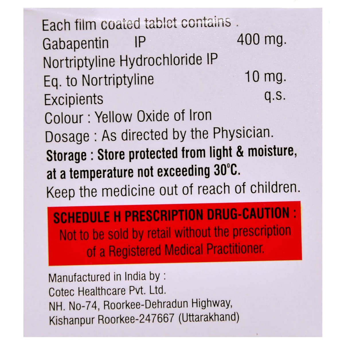 Adgaba-NT Tablet 10's, Pack of 10 TABLETS Adgaba-NT Tablet 10's, Pack of 10 TABLETS