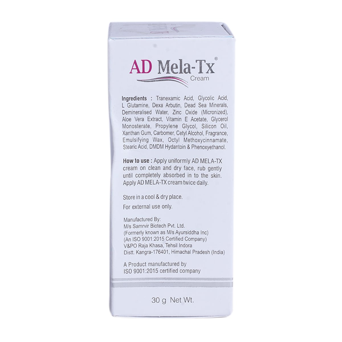 AD Mela-TX Cream 30 gm, Pack of 1 AD Mela-TX Cream 30 gm, Pack of 1