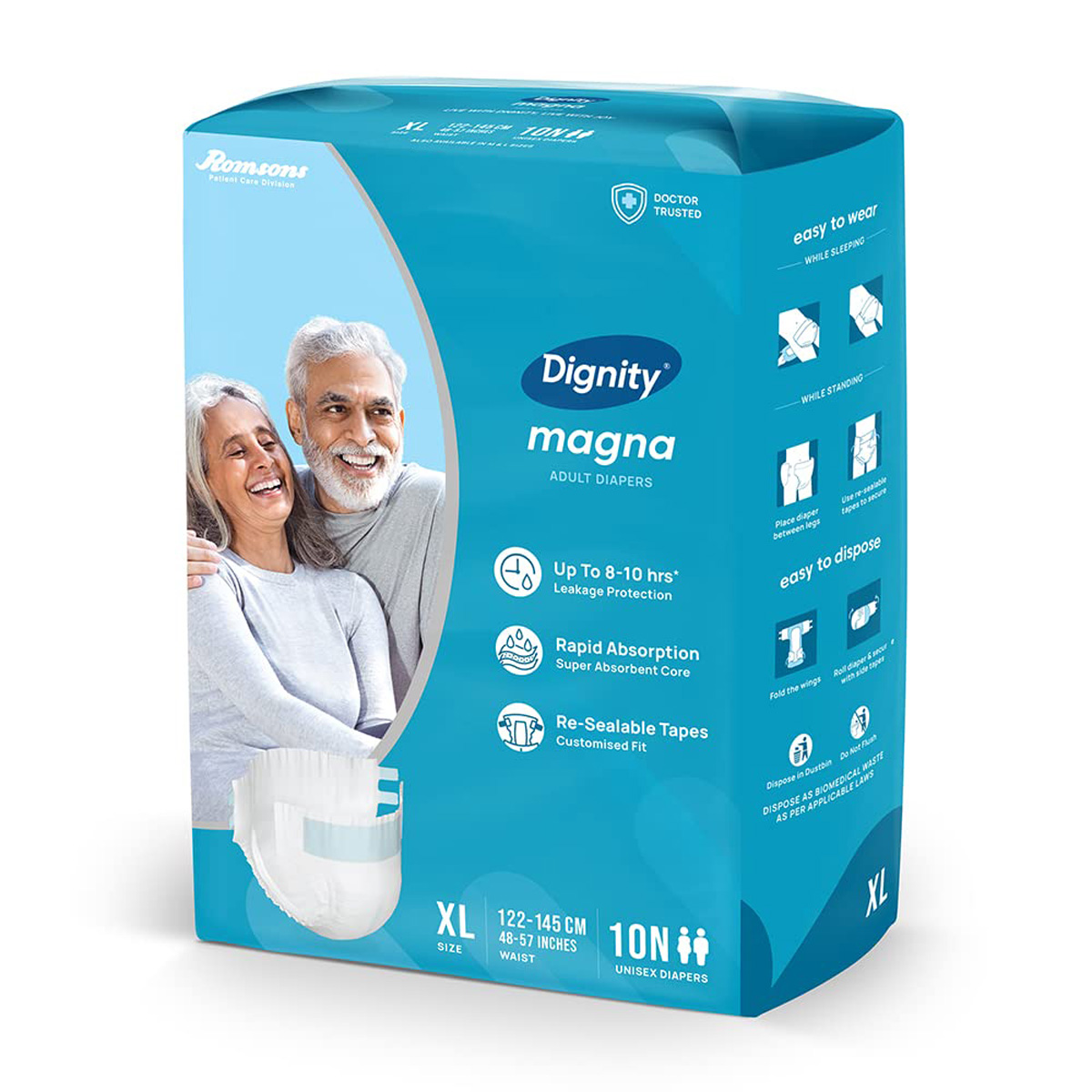 Dignity Adult Diapers XL, 10 Count, Pack of 1 Dignity Adult Diapers XL, 10 Count, Pack of 1