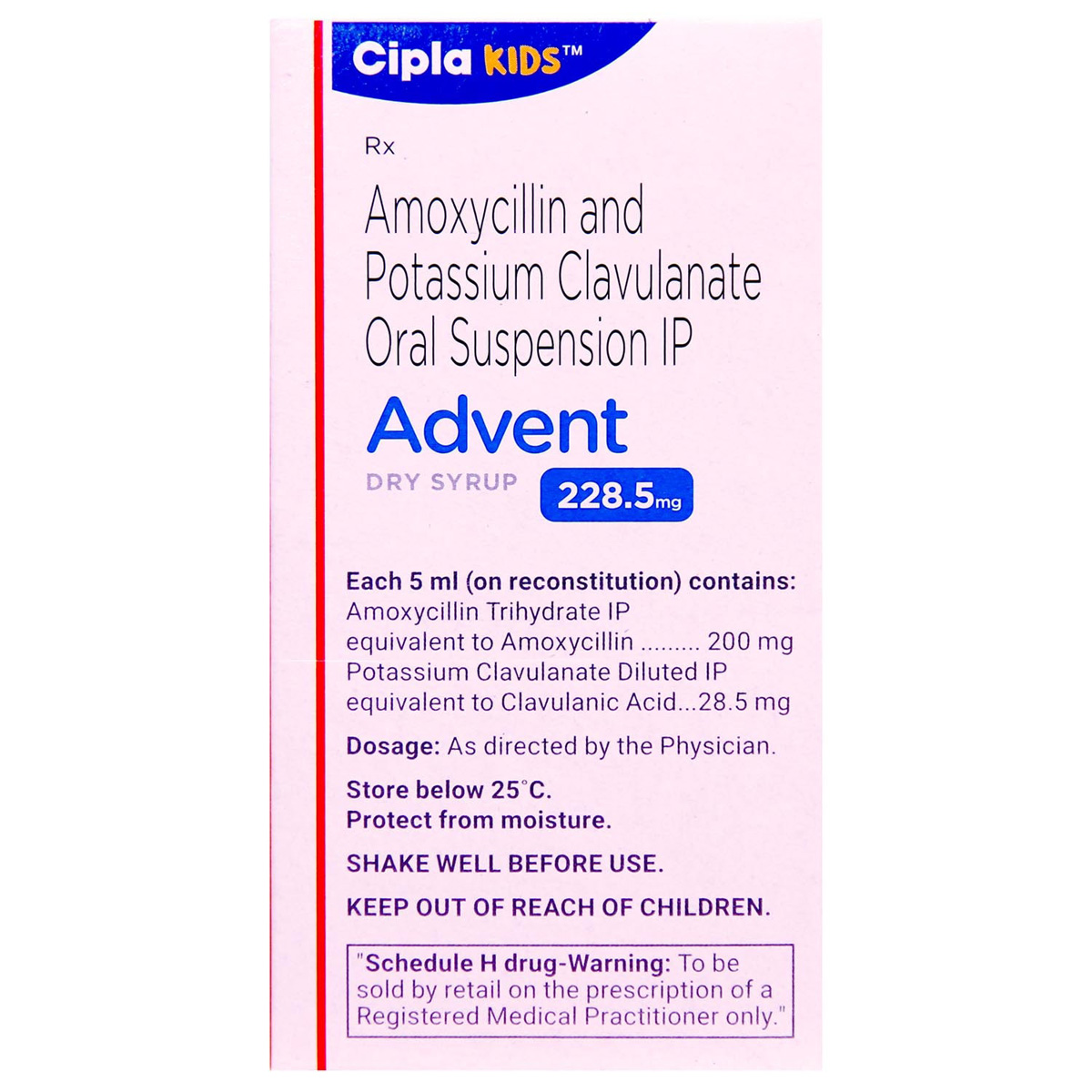 Advent 228.5 mg Tangy Orange Flavour Dry Syrup 30 ml, Pack of 1 Syrup Advent 228.5 mg Tangy Orange Flavour Dry Syrup 30 ml, Pack of 1 Syrup