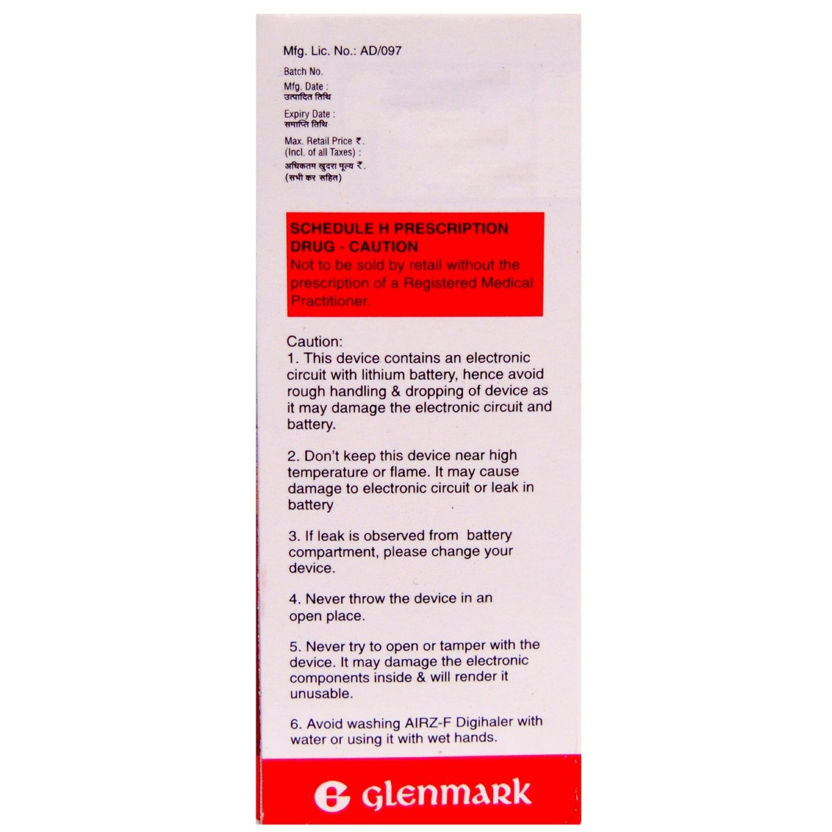 Airz-F Digihaler, Pack of 1 INHALER Airz-F Digihaler, Pack of 1 INHALER