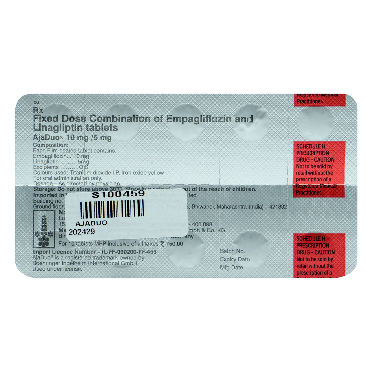 Ajaduo 10 mg/5 mg Tablet 10's, Pack of 10 TabletS Ajaduo 10 mg/5 mg Tablet 10's, Pack of 10 TabletS