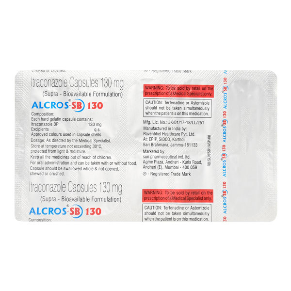 Alcros-SB 130 Capsule 10's, Pack of 10 CAPSULES Alcros-SB 130 Capsule 10's, Pack of 10 CAPSULES
