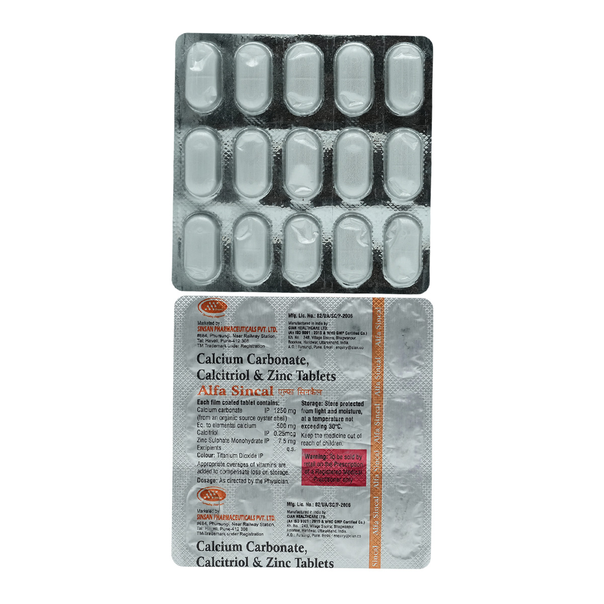 Alfa Sincal Tablet 15's, Pack of 15 TabletS Alfa Sincal Tablet 15's, Pack of 15 TabletS