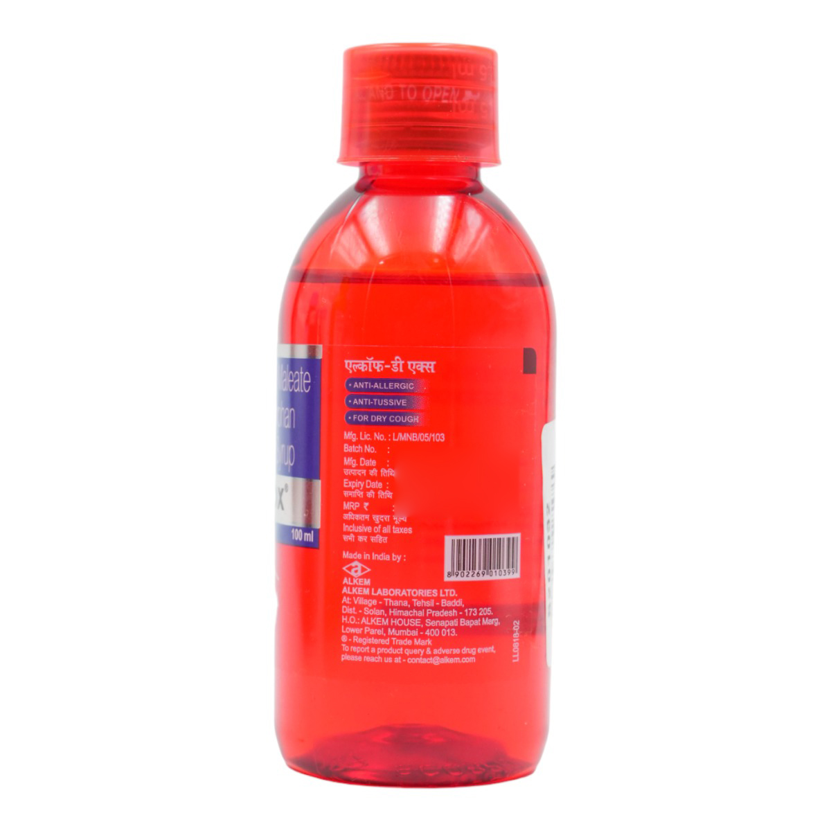 Alkof DX Syrup 100 ml, Pack of 1 SYRUP Alkof DX Syrup 100 ml, Pack of 1 SYRUP