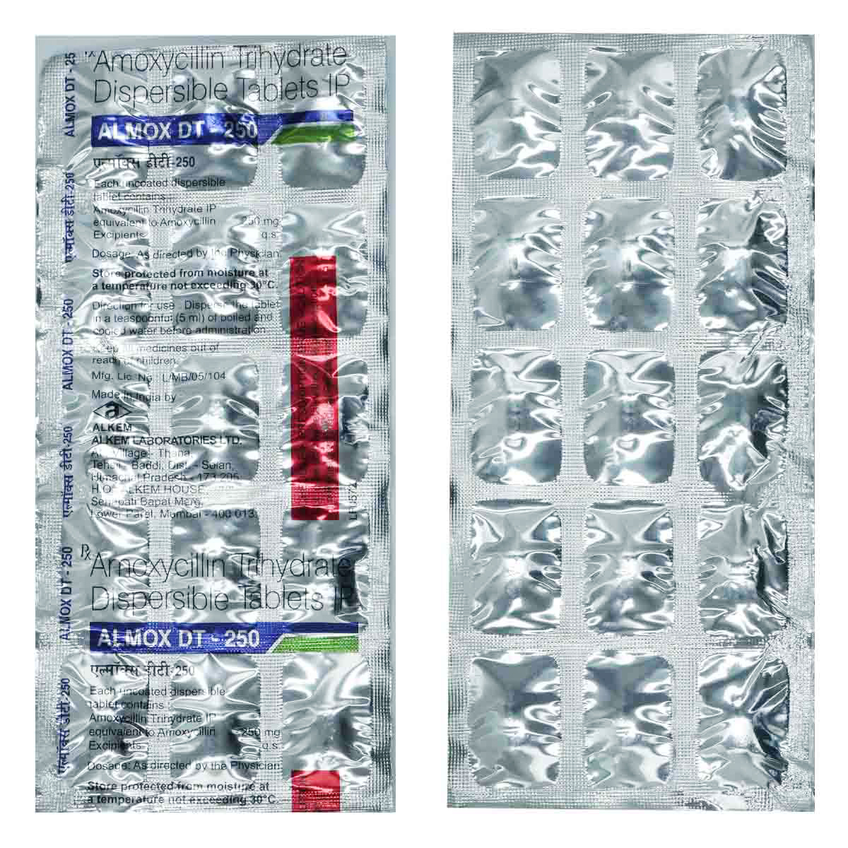 Almox DT 250 mg Tablet 15's, Pack of 15 TABLETS Almox DT 250 mg Tablet 15's, Pack of 15 TABLETS