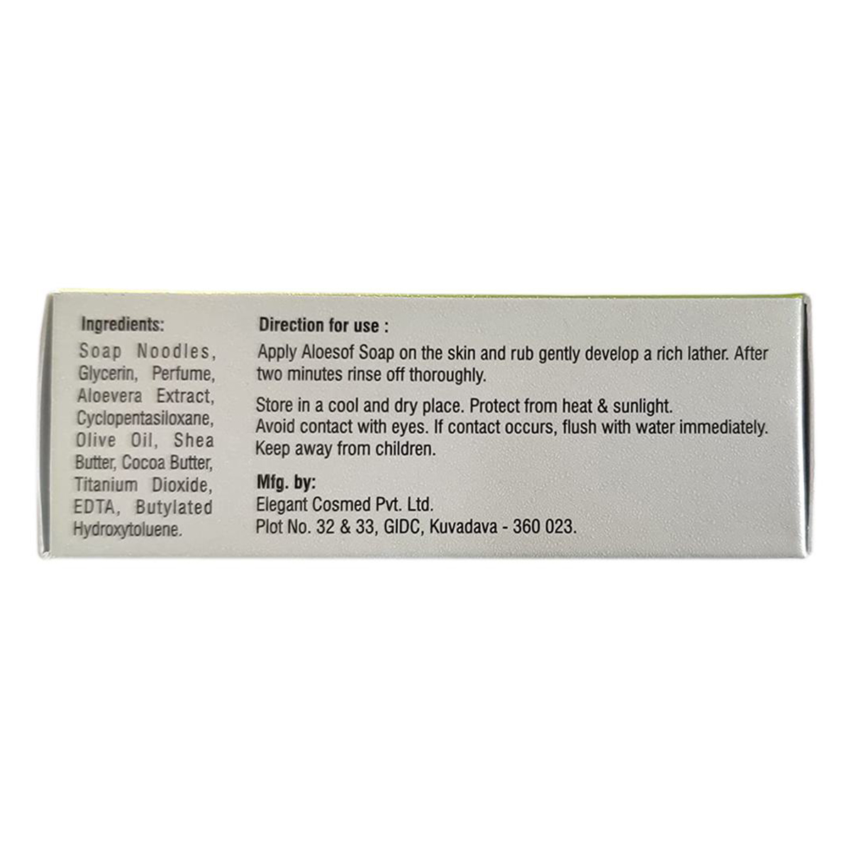 Aloesof Soap 75 gm, Pack of 1 Aloesof Soap 75 gm, Pack of 1