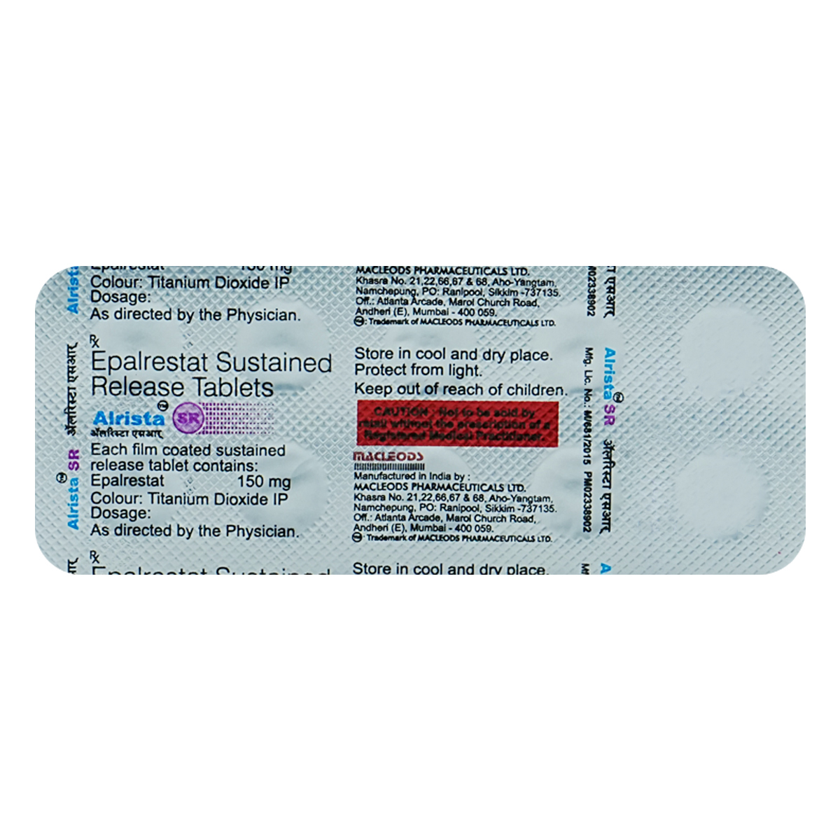 Buy Alrista SR Tablet 10's Online