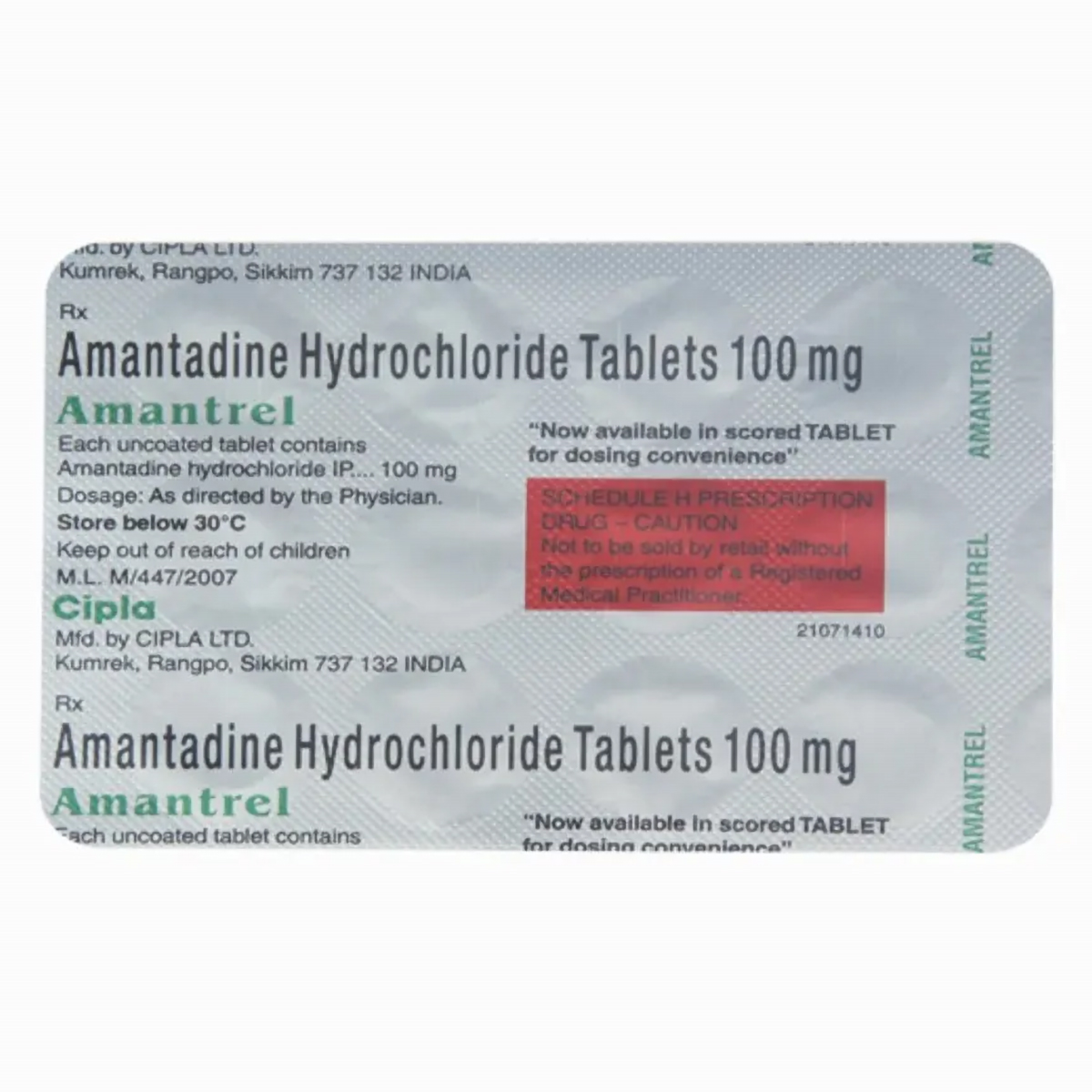 Amantrel 100 mg Capsule 15's, Pack of 15 TABLETS Amantrel 100 mg Capsule 15's, Pack of 15 TABLETS