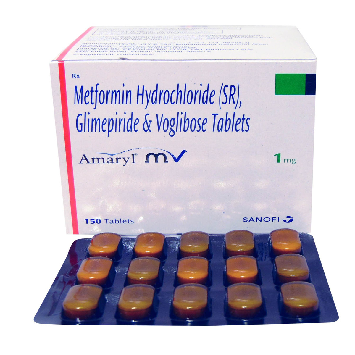 Buy Amaryl MV 1 Tablet 15's Online