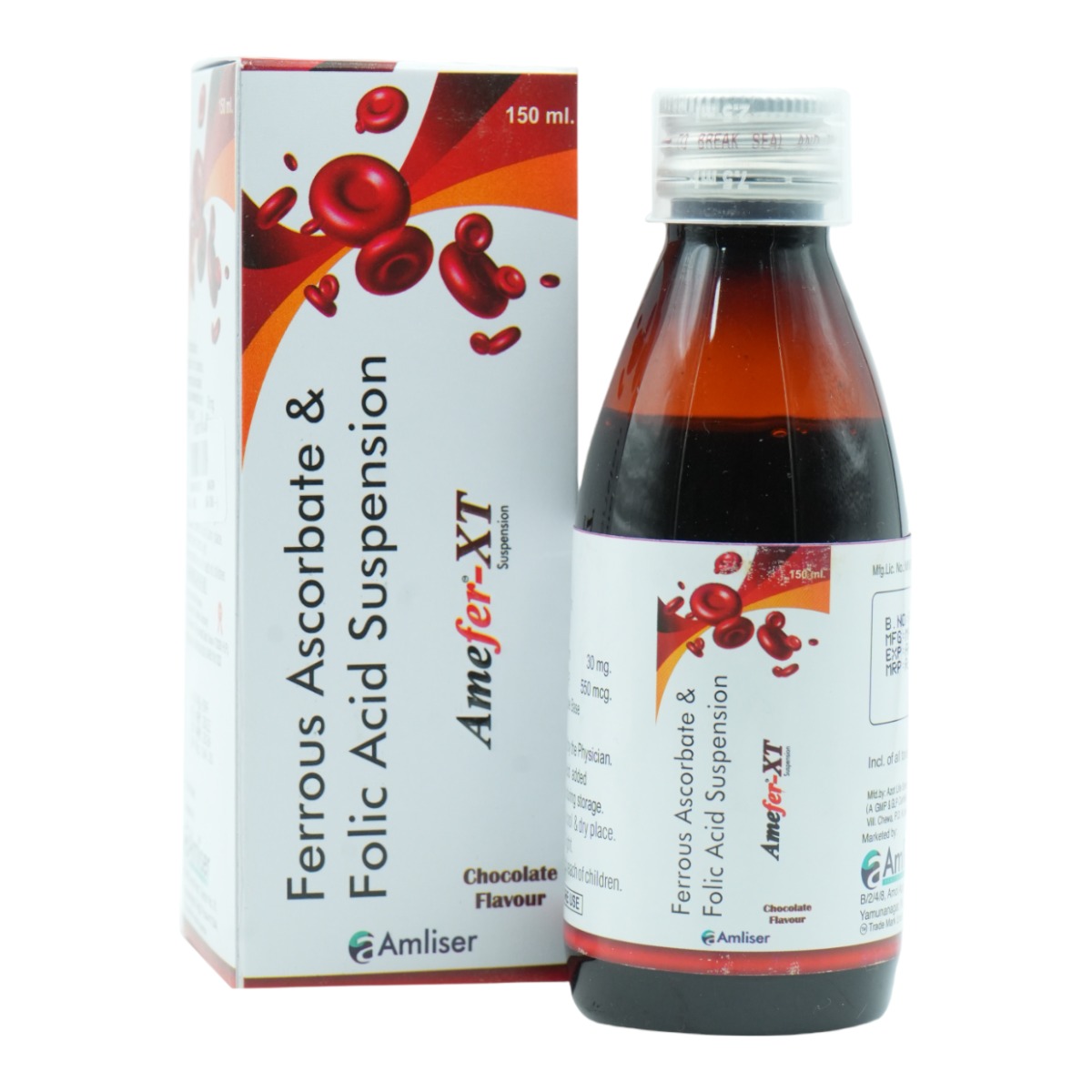 Amefer-XT 30/550 Chocolate Suspension 150 ml, Pack of 1 Suspension Amefer-XT 30/550 Chocolate Suspension 150 ml, Pack of 1 Suspension