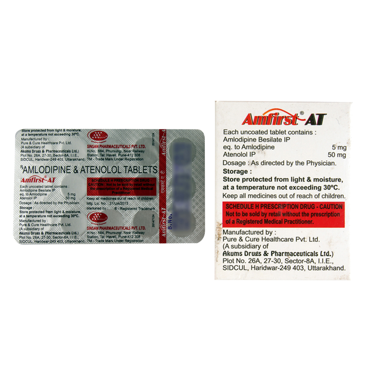 Amfirst AT 5 mg/50 mg Tablet 15's, Pack of 15 TabletS Amfirst AT 5 mg/50 mg Tablet 15's, Pack of 15 TabletS