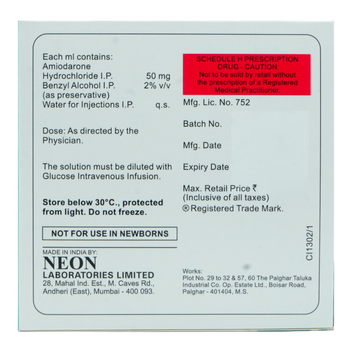 Amiodon Injection 3 ml, Pack of 1 Injection Amiodon Injection 3 ml, Pack of 1 Injection