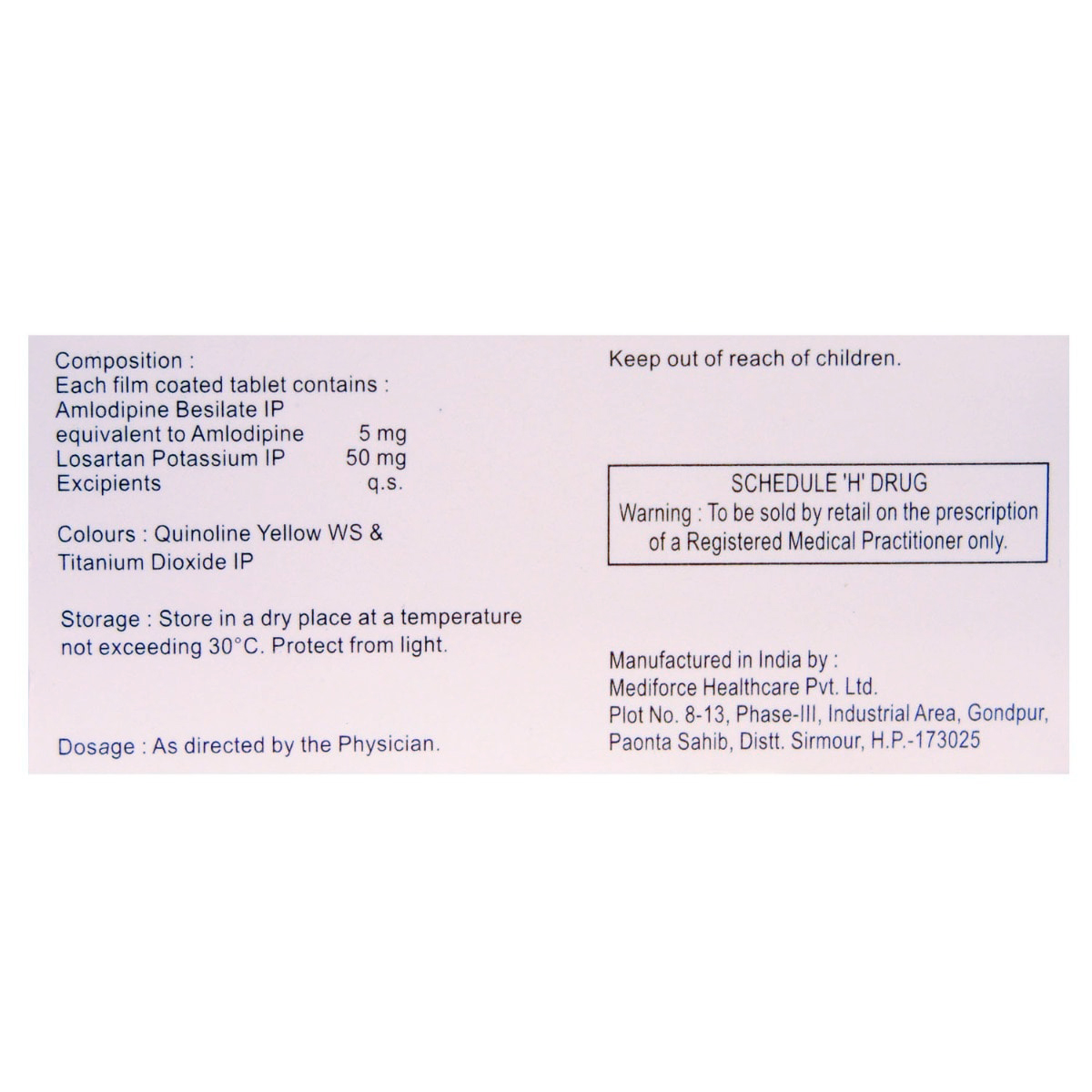 Amlokind-L Tablet 10's, Pack of 10 TABLETS Amlokind-L Tablet 10's, Pack of 10 TABLETS