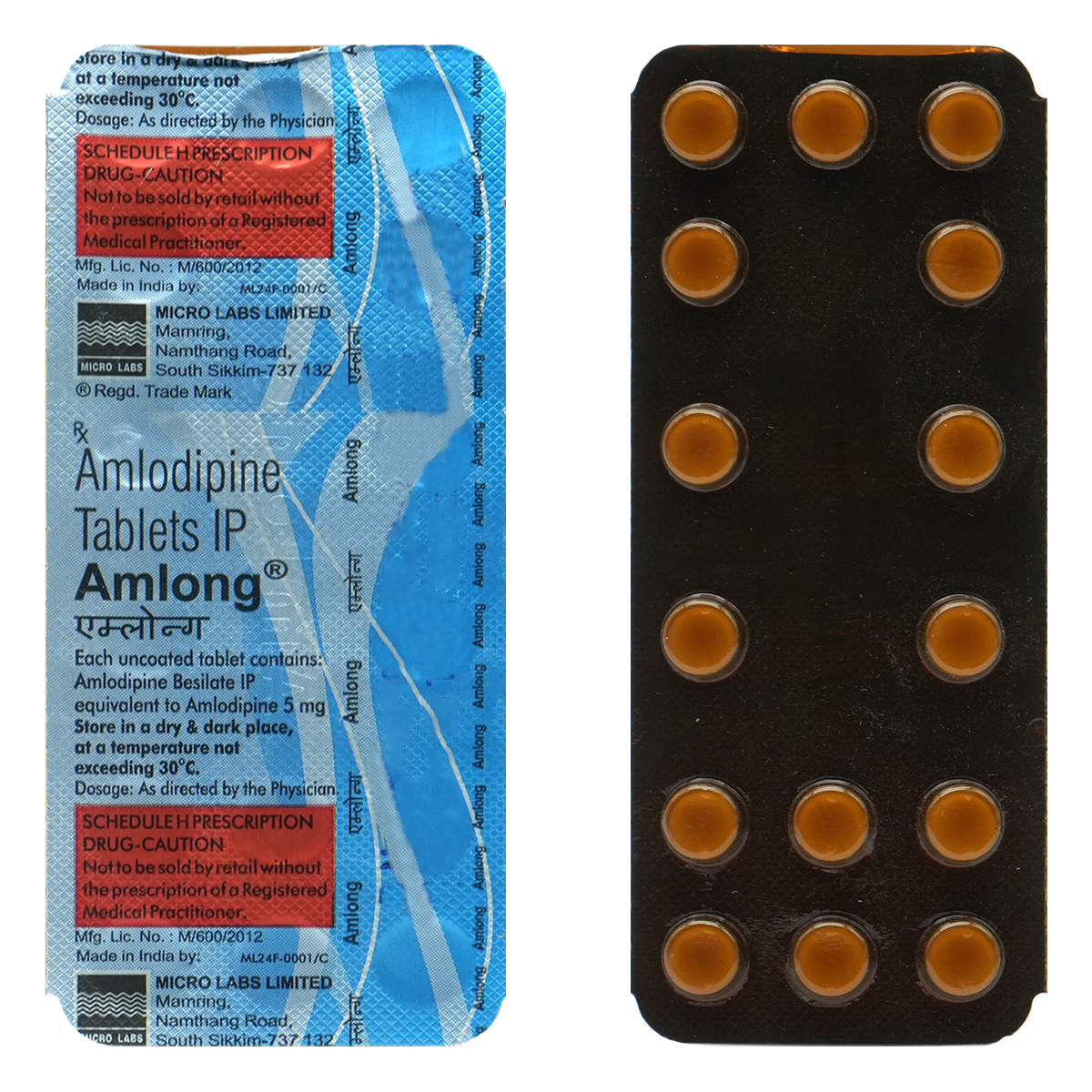 Amlong 5 mg Tablet 15's, Pack of 15 TABLETS Amlong 5 mg Tablet 15's, Pack of 15 TABLETS