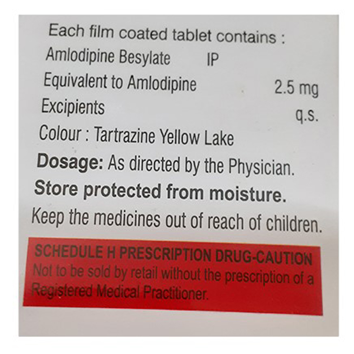 Amlo-2.5 Tablet 15's, Pack of 15 TABLETS Amlo-2.5 Tablet 15's, Pack of 15 TABLETS