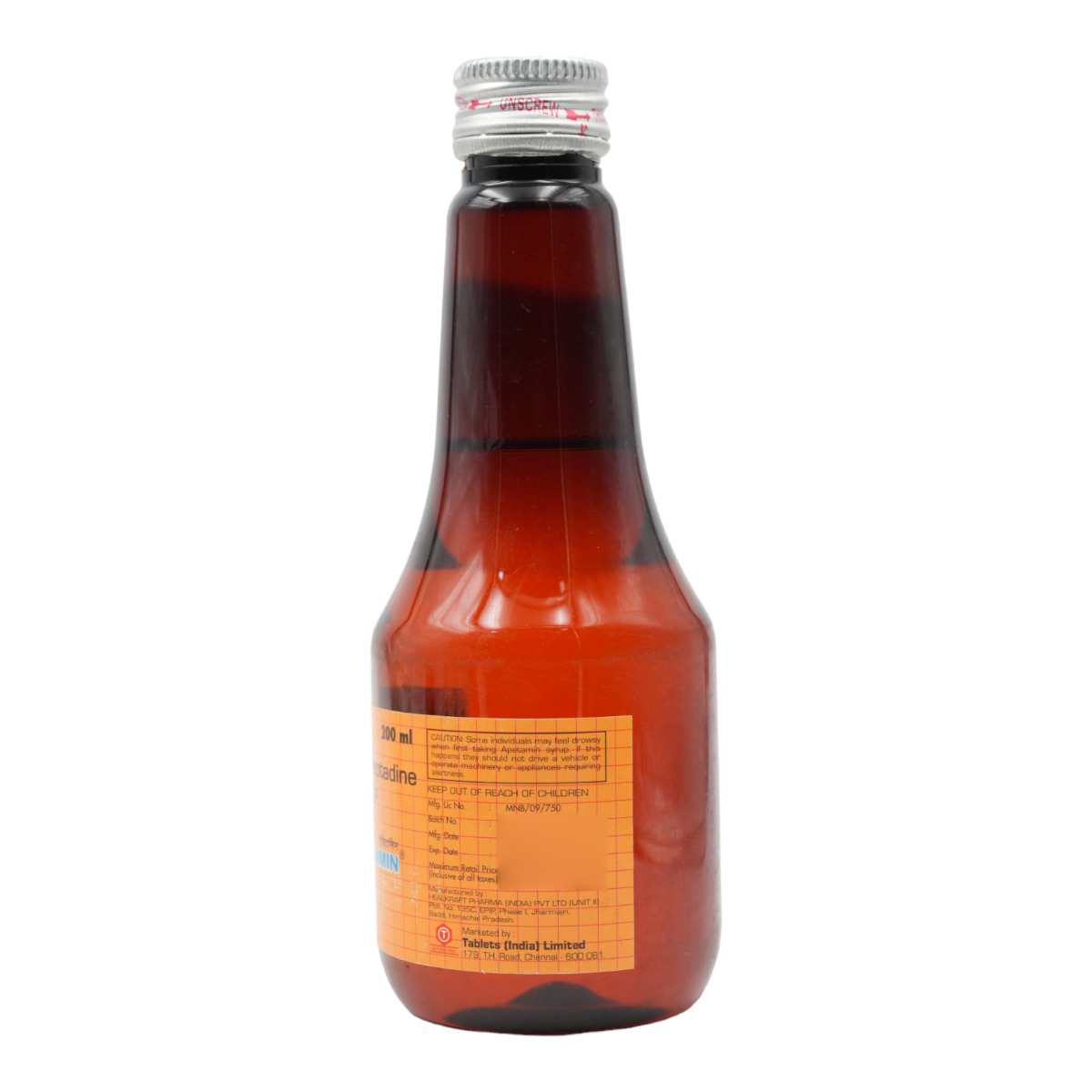 Apetamin Syrup 200 ml, Pack of 1 SYRUP Apetamin Syrup 200 ml, Pack of 1 SYRUP