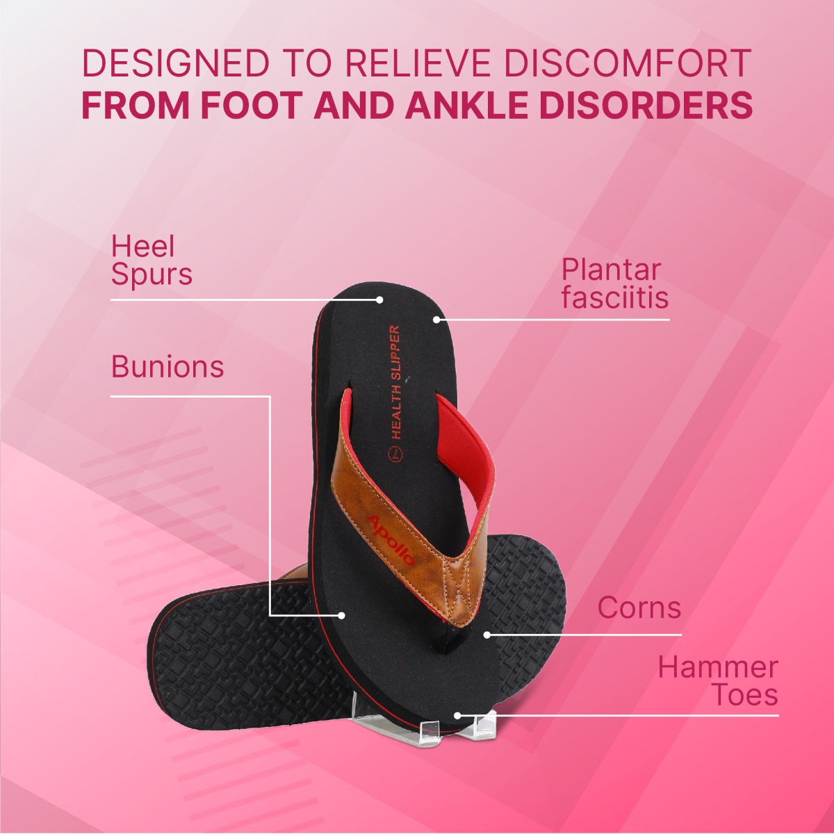 Apollo Pharmacy Diabetes & Heel Pain Health Slipper For Women, Size-6, 1 Pair, Pack of 1 Apollo Pharmacy Diabetes & Heel Pain Health Slipper For Women, Size-6, 1 Pair, Pack of 1