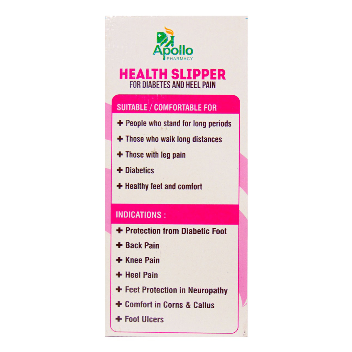 Apollo Pharmacy Diabetes & Heel Pain Health Slipper For Women, Size-7, 1 Pair, Pack of 1 Apollo Pharmacy Diabetes & Heel Pain Health Slipper For Women, Size-7, 1 Pair, Pack of 1